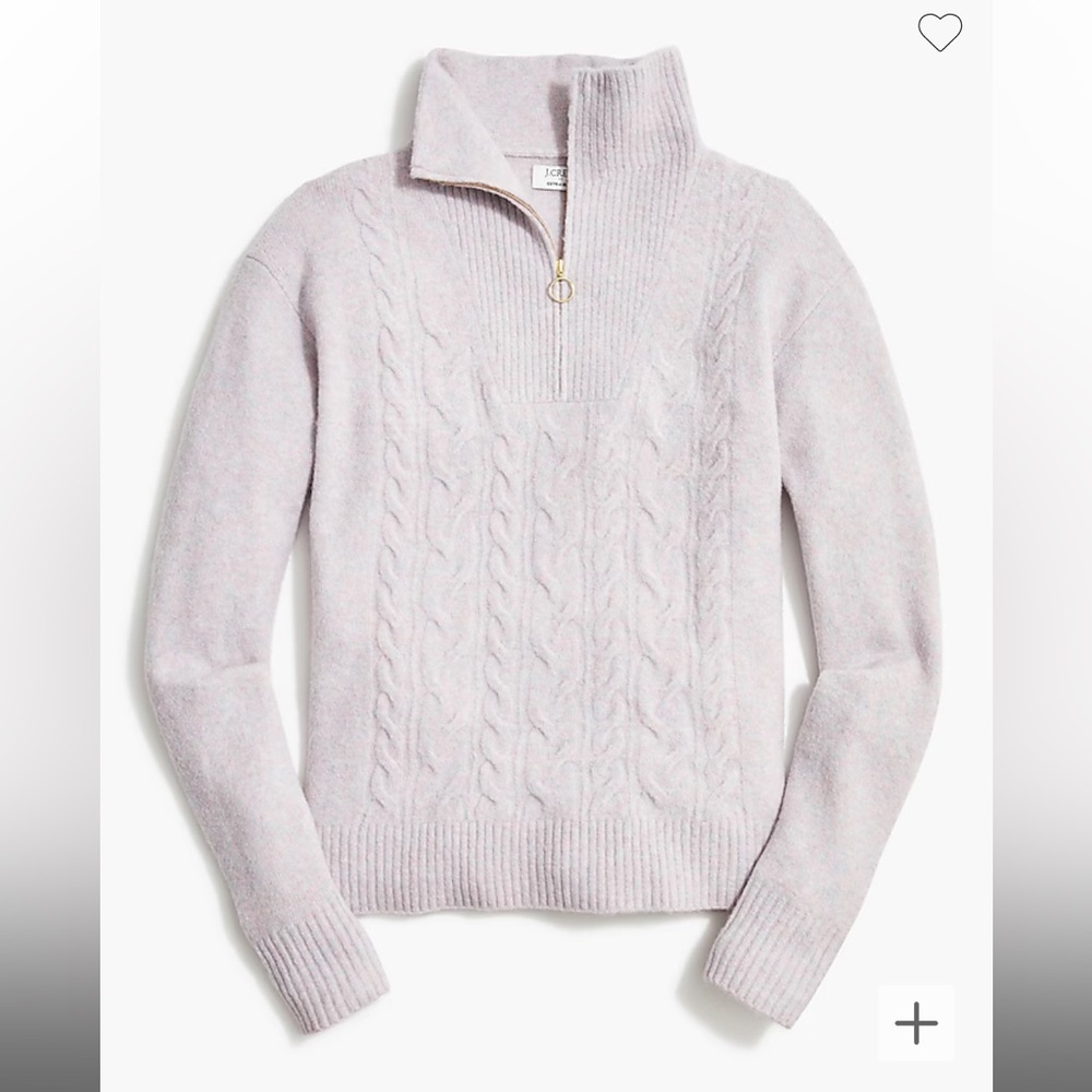 J. Crew super soft quarter zip sweater - beige